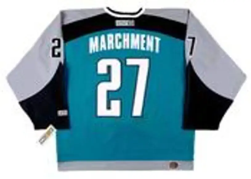 BRYAN MARCHMENT San Jose Sharks 2001 CCM Throwback NHL Home Hockey Jersey 
