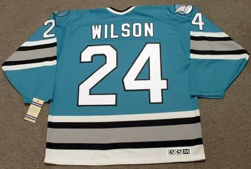 DOUG WILSON San Jose Sharks 1992 CCM Vintage Throwback NHL Hockey Jersey 