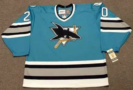 ED BELFOUR San Jose Sharks 1997 CCM Vintage Throwback NHL Hockey Jersey