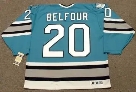 ED BELFOUR San Jose Sharks 1997 CCM Vintage Throwback NHL Hockey Jersey 