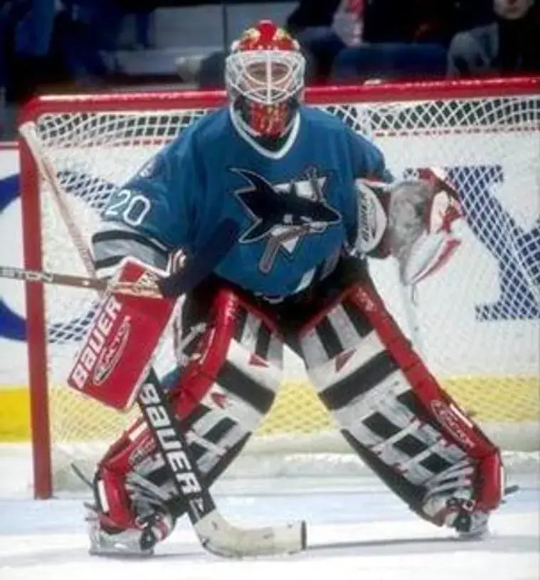 ED BELFOUR San Jose Sharks 1997 CCM Vintage Throwback NHL Hockey Jersey 
