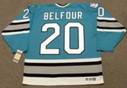 ED BELFOUR San Jose Sharks 1997 CCM Vintage Throwback NHL Hockey Jersey 