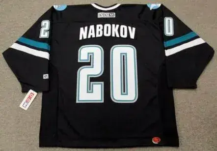 EVGENI NABOKOV San Jose Sharks 2002 CCM Throwback Alternate NHL Jersey 