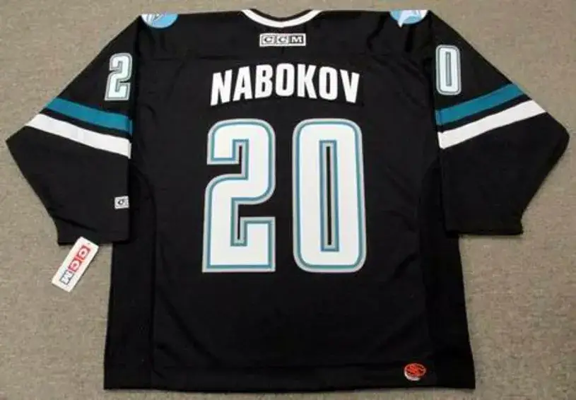 EVGENI NABOKOV San Jose Sharks 2002 CCM Throwback Alternate NHL Jersey 