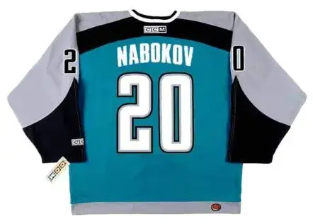 EVGENI NABOKOV San Jose Sharks 2002 CCM Throwback NHL Home Hockey Jersey 