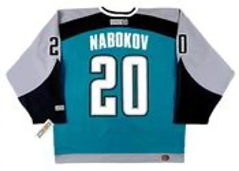 EVGENI NABOKOV San Jose Sharks 2002 CCM Throwback NHL Home Hockey Jersey 