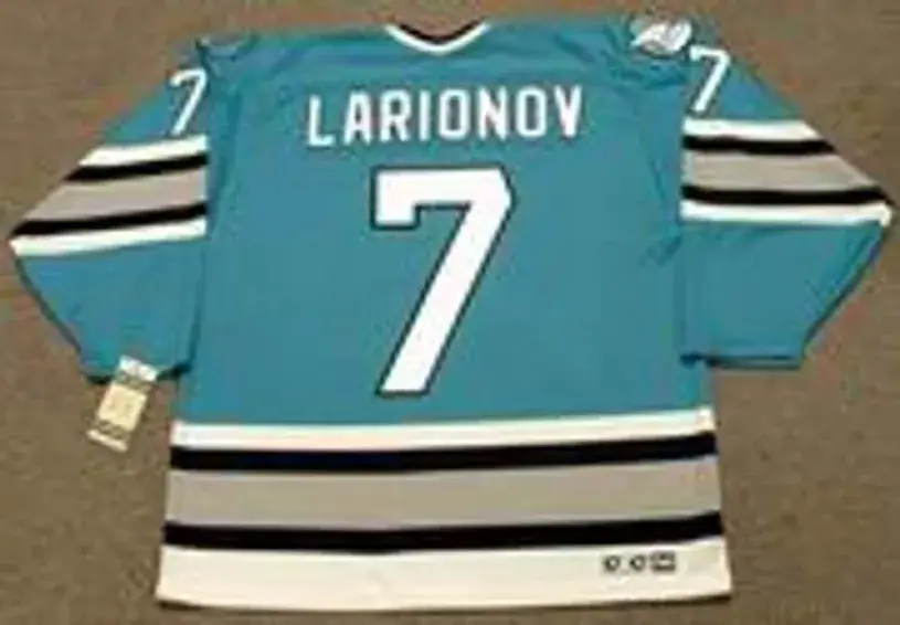 IGOR LARIONOV San Jose Sharks 1995 CCM Vintage Throwback NHL Hockey Jersey 