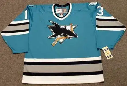 JAMIE BAKER San Jose Sharks 1995 CCM Vintage Throwback NHL Hockey Jersey