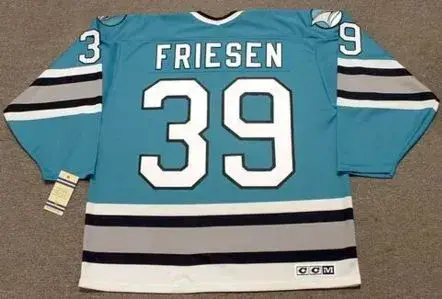 JEFF FRIESEN San Jose Sharks 1997 CCM Vintage Throwback NHL Hockey Jersey 