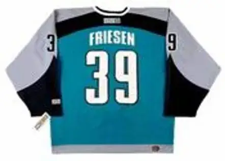 JEFF FRIESEN San Jose Sharks 1999 CCM Throwback NHL Home Hockey Jersey 