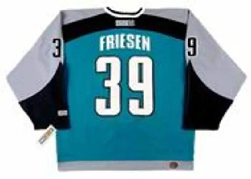 JEFF FRIESEN San Jose Sharks 1999 CCM Throwback NHL Home Hockey Jersey 