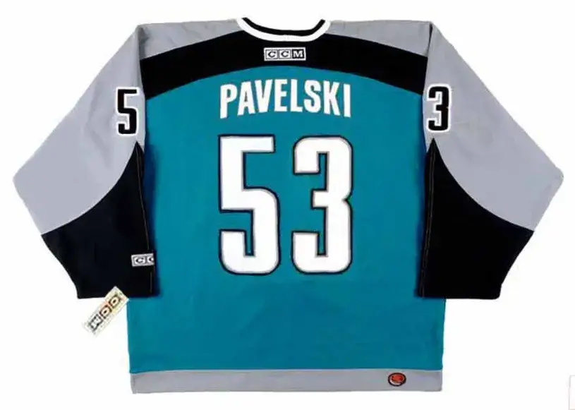 JOE PAVELSKI San Jose Sharks 2006 CCM Throwback NHL Home Hockey Jersey 
