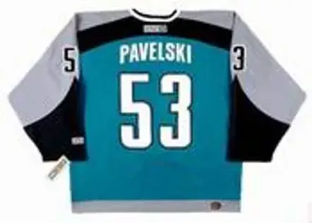 JOE PAVELSKI San Jose Sharks 2006 CCM Throwback NHL Home Hockey Jersey 