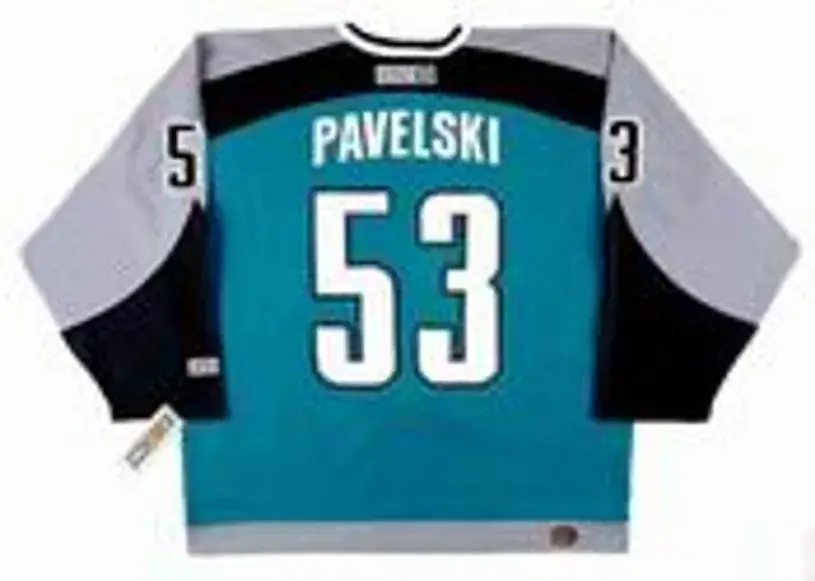 JOE PAVELSKI San Jose Sharks 2006 CCM Throwback NHL Home Hockey Jersey 
