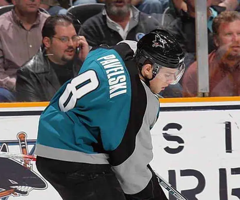 JOE PAVELSKI San Jose Sharks 2007 CCM Throwback NHL Home Hockey Jersey 
