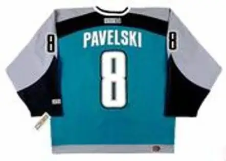 JOE PAVELSKI San Jose Sharks 2007 CCM Throwback NHL Home Hockey Jersey 
