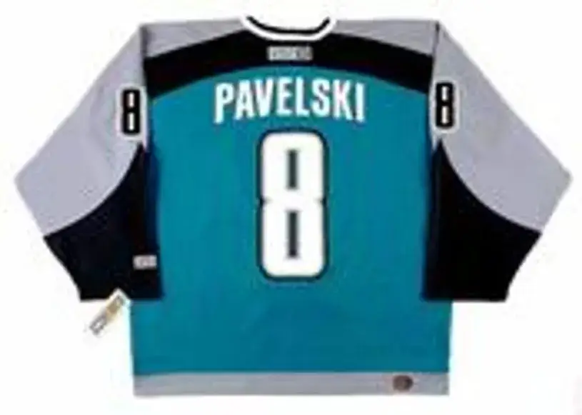 JOE PAVELSKI San Jose Sharks 2007 CCM Throwback NHL Home Hockey Jersey 
