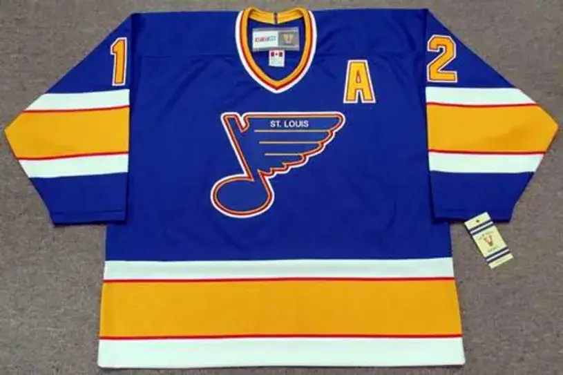ADAM OATES St. Louis Blues 1989 CCM Vintage Throwback NHL Hockey Jersey