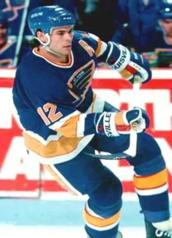 ADAM OATES St. Louis Blues 1989 CCM Vintage Throwback NHL Hockey Jersey 