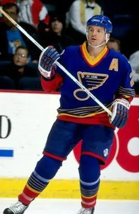 AL MacINNIS St. Louis Blues 1996 Away CCM Throwback NHL Hockey Jersey 