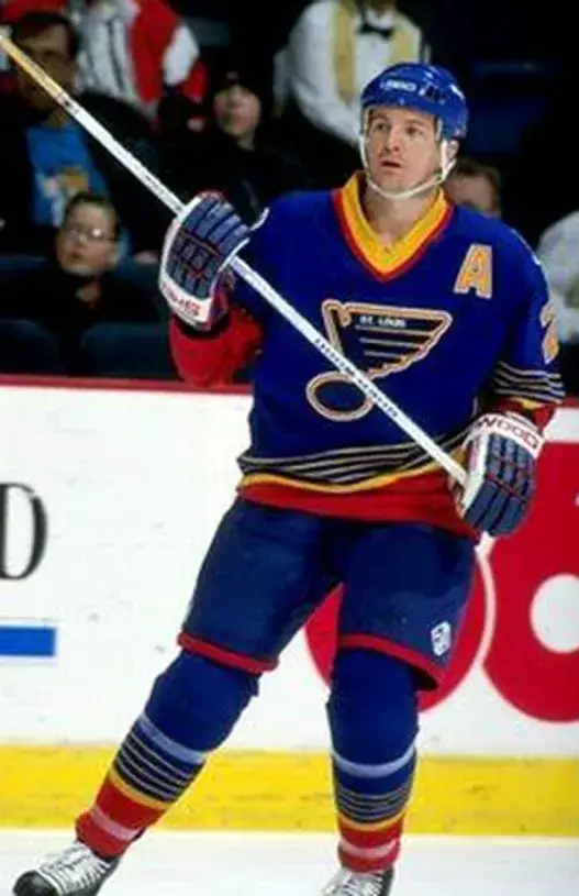 AL MacINNIS St. Louis Blues 1996 Away CCM Throwback NHL Hockey Jersey 