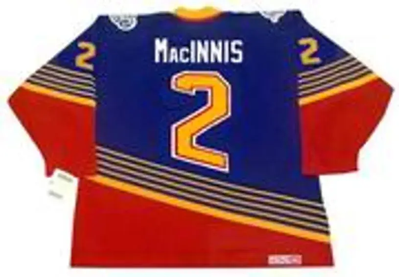 AL MacINNIS St. Louis Blues 1996 Away CCM Throwback NHL Hockey Jersey 