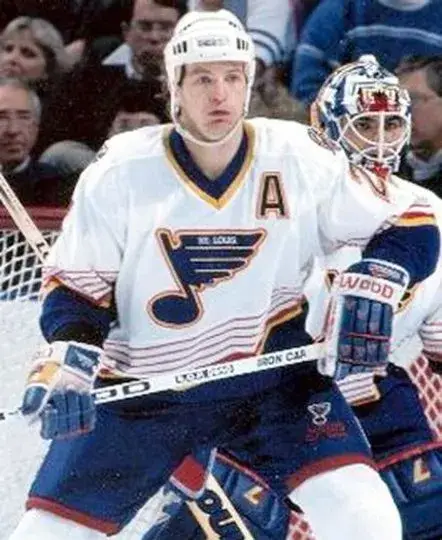 AL MacINNIS St. Louis Blues 1996 Home CCM Throwback NHL Hockey Jersey 