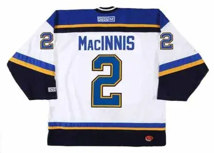 AL MacINNIS St. Louis Blues 2003 Away CCM Throwback NHL Hockey Jersey 
