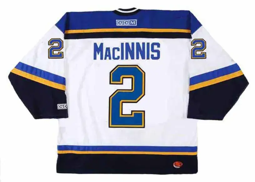 AL MacINNIS St. Louis Blues 2003 Away CCM Throwback NHL Hockey Jersey 