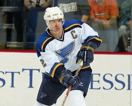 AL MacINNIS St. Louis Blues 2003 Away CCM Throwback NHL Hockey Jersey 