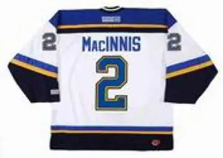 AL MacINNIS St. Louis Blues 2003 Away CCM Throwback NHL Hockey Jersey 