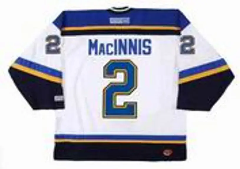 AL MacINNIS St. Louis Blues 2003 Away CCM Throwback NHL Hockey Jersey 