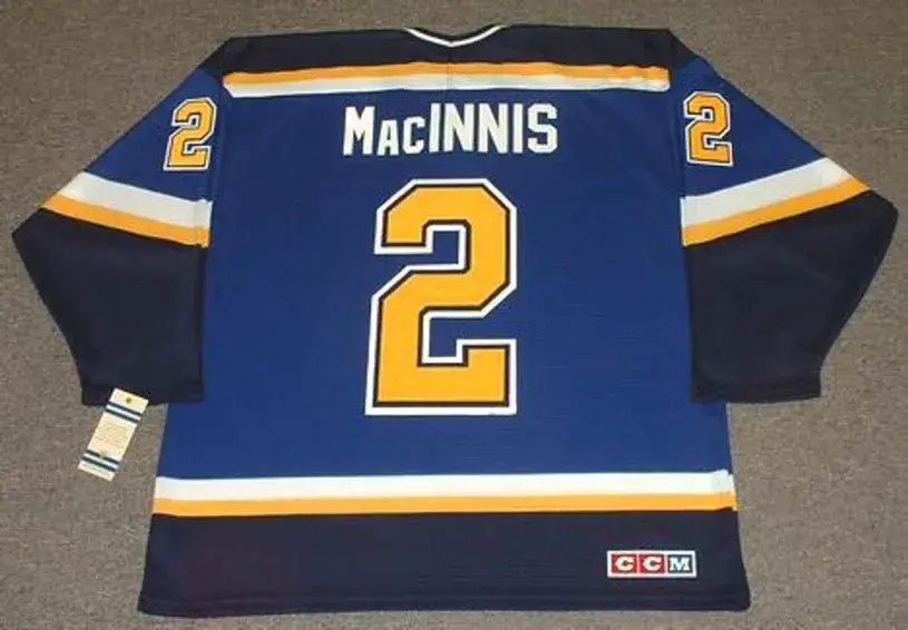 AL MacINNIS St. Louis Blues 2003 Home CCM Throwback NHL Hockey Jersey 