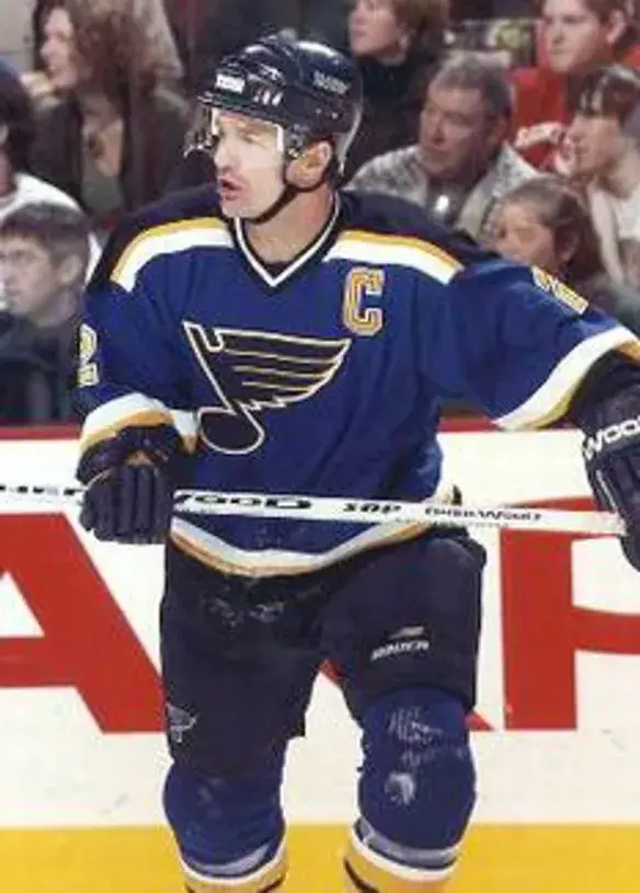 AL MacINNIS St. Louis Blues 2003 Home CCM Throwback NHL Hockey Jersey 