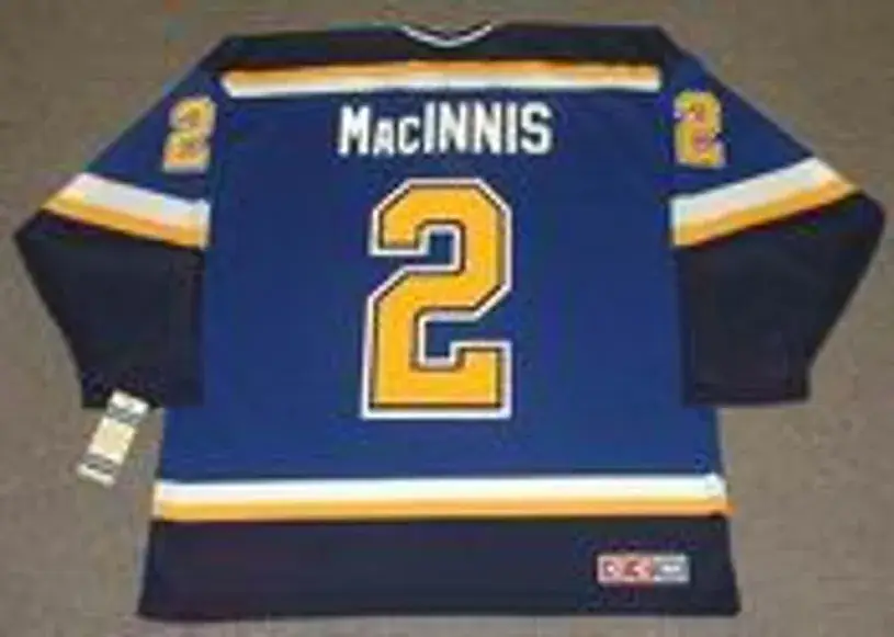 AL MacINNIS St. Louis Blues 2003 Home CCM Throwback NHL Hockey Jersey 