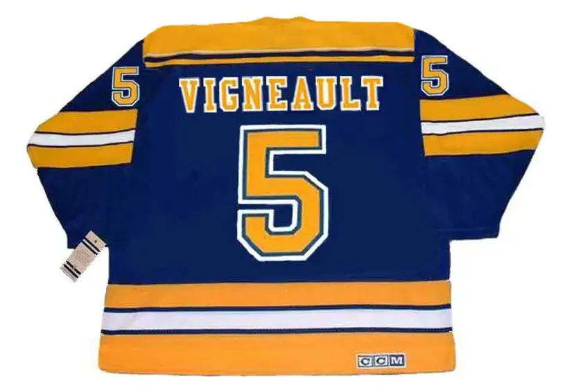 ALAIN VIGNEAULT St. Louis Blues 1982 Away CCM Throwback Hockey Jersey 