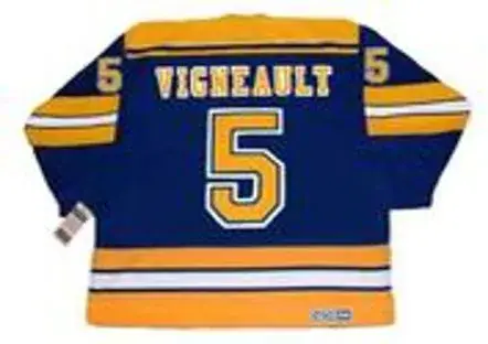 ALAIN VIGNEAULT St. Louis Blues 1982 Away CCM Throwback Hockey Jersey 