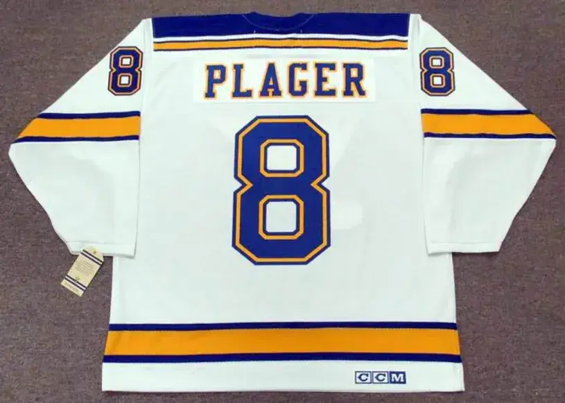 BARCLAY PLAGER St. Louis Blues 1967 CCM Vintage Throwback Away NHL Hockey Jersey 