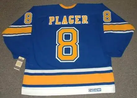 BARCLAY PLAGER St. Louis Blues 1971 CCM Vintage Throwback NHL Hockey Jersey 