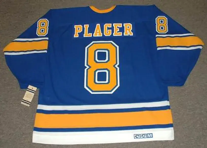 BARCLAY PLAGER St. Louis Blues 1971 CCM Vintage Throwback NHL Hockey Jersey 