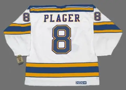 BARCLAY PLAGER St. Louis Blues 1973 CCM Vintage Throwback NHL Hockey Jersey 