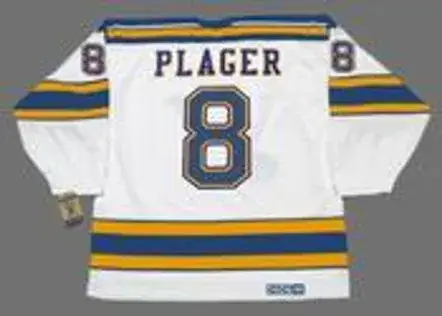 BARCLAY PLAGER St. Louis Blues 1973 CCM Vintage Throwback NHL Hockey Jersey 
