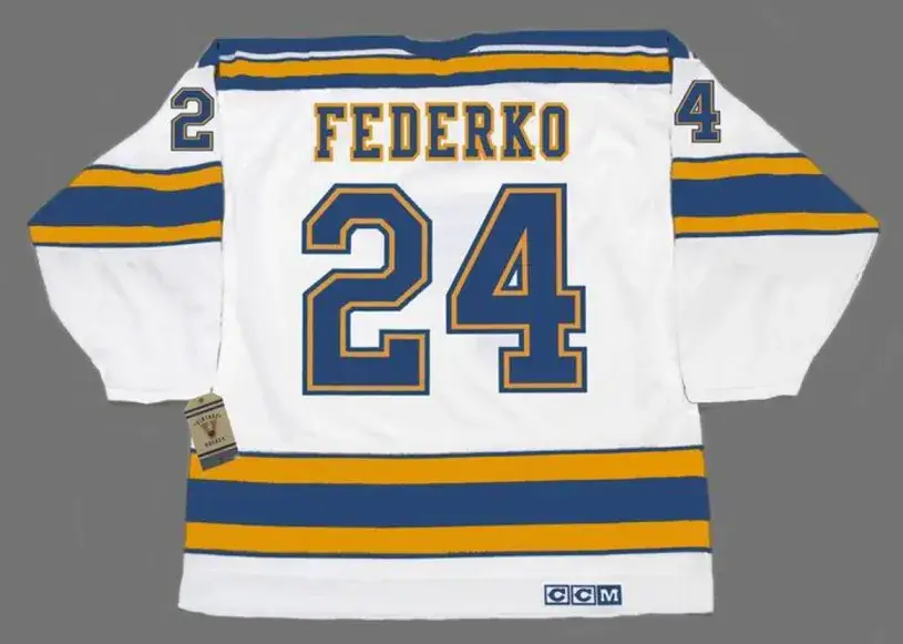 BERNIE FEDERKO St. Louis Blues 1978 CCM Vintage Throwback NHL Hockey Jersey 