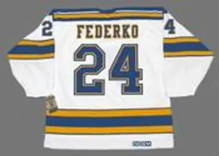 BERNIE FEDERKO St. Louis Blues 1978 CCM Vintage Throwback NHL Hockey Jersey 