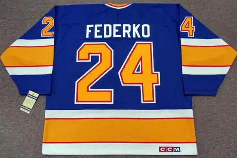 BERNIE FEDERKO St. Louis Blues 1989 CCM Vintage Throwback NHL Hockey Jersey 