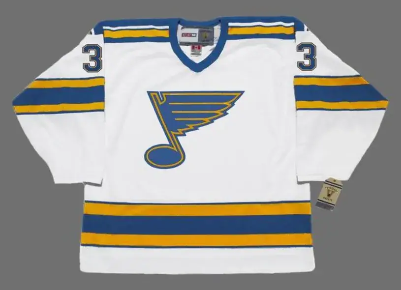 BOB GASSOFF St. Louis Blues 1975 CCM Vintage Throwback NHL Hockey Jersey