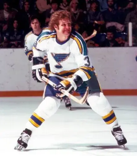 BOB GASSOFF St. Louis Blues 1975 CCM Vintage Throwback NHL Hockey Jersey 