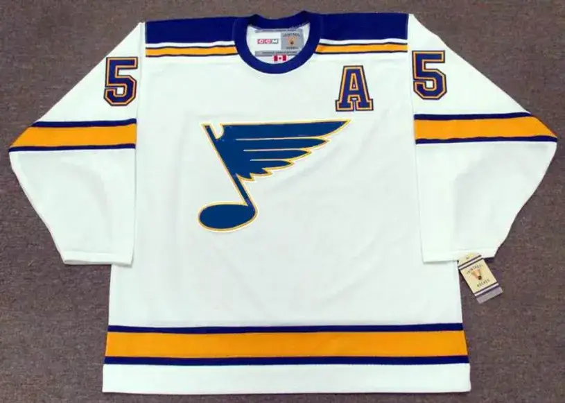 BOB PLAGER St. Louis Blues 1967 CCM Vintage Throwback Away NHL Hockey Jersey