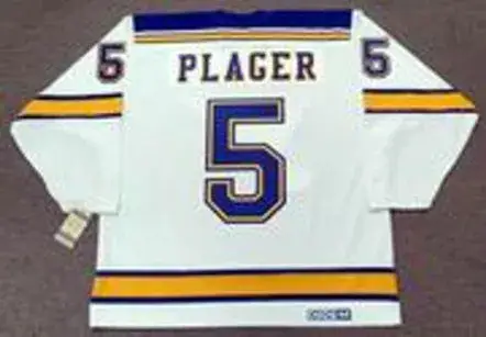BOB PLAGER St. Louis Blues 1967 CCM Vintage Throwback Away NHL Hockey Jersey 