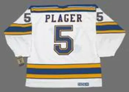 BOB PLAGER St. Louis Blues 1973 CCM Vintage Throwback NHL Hockey Jersey 